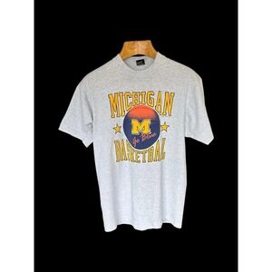 Vintage Suntek 1991 Michigan Basketball‎ Shirt Size XL Screen Stars Sporty